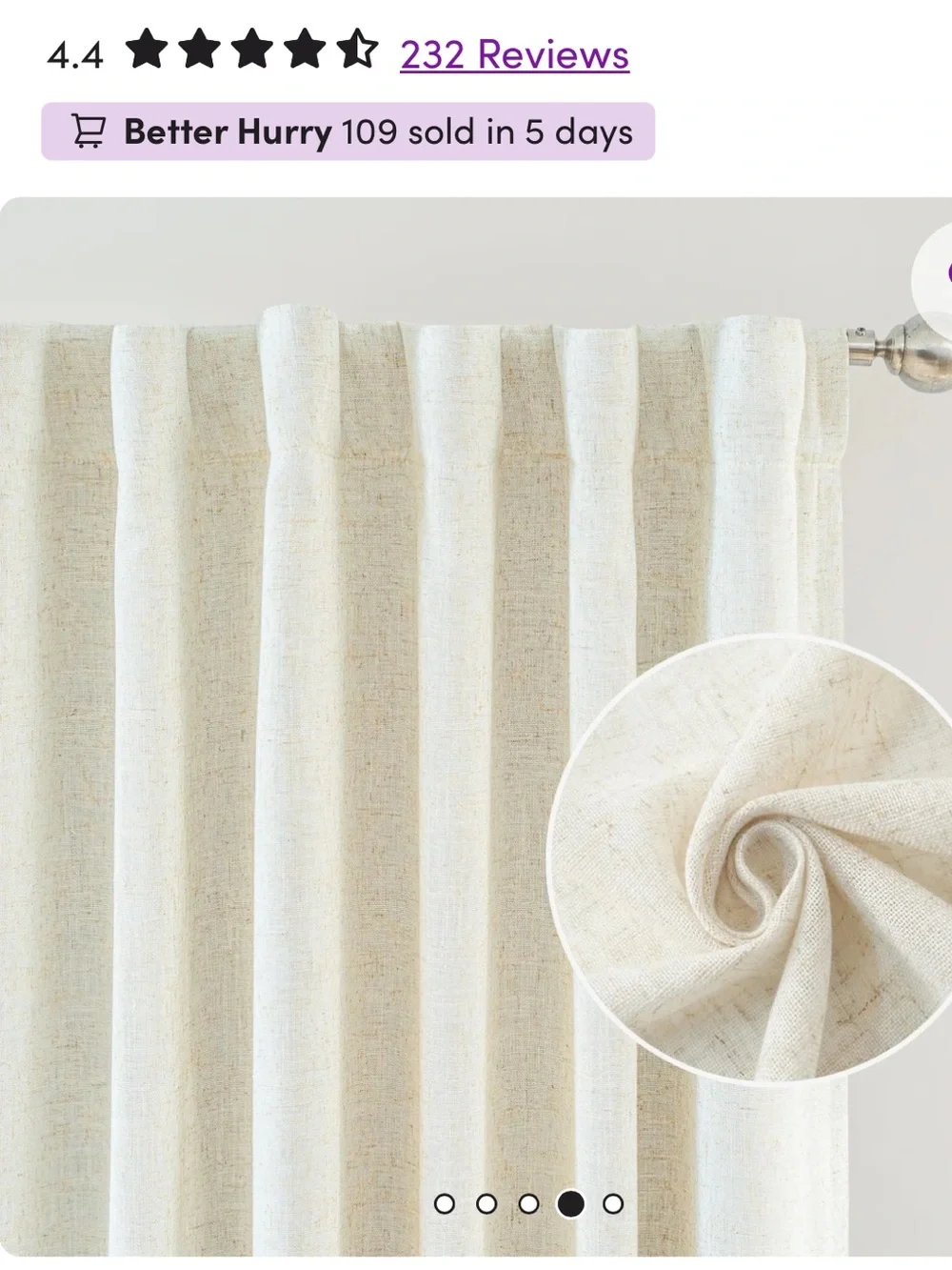 Wayfair 52x84 inch blackout curtains - three sets of two each